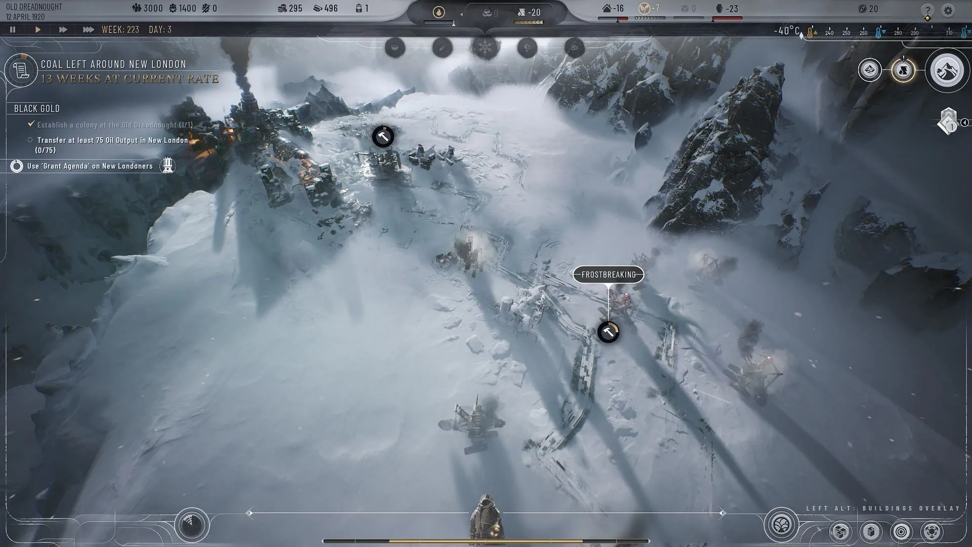 Recursos de las colonias en Frostpunk 2 (imagen de 11 Bit Studios)