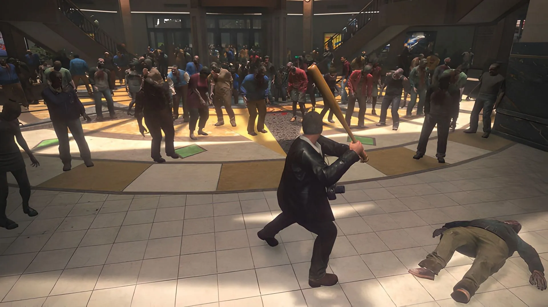 Second-day survivors at the mall (Image via Capcom)