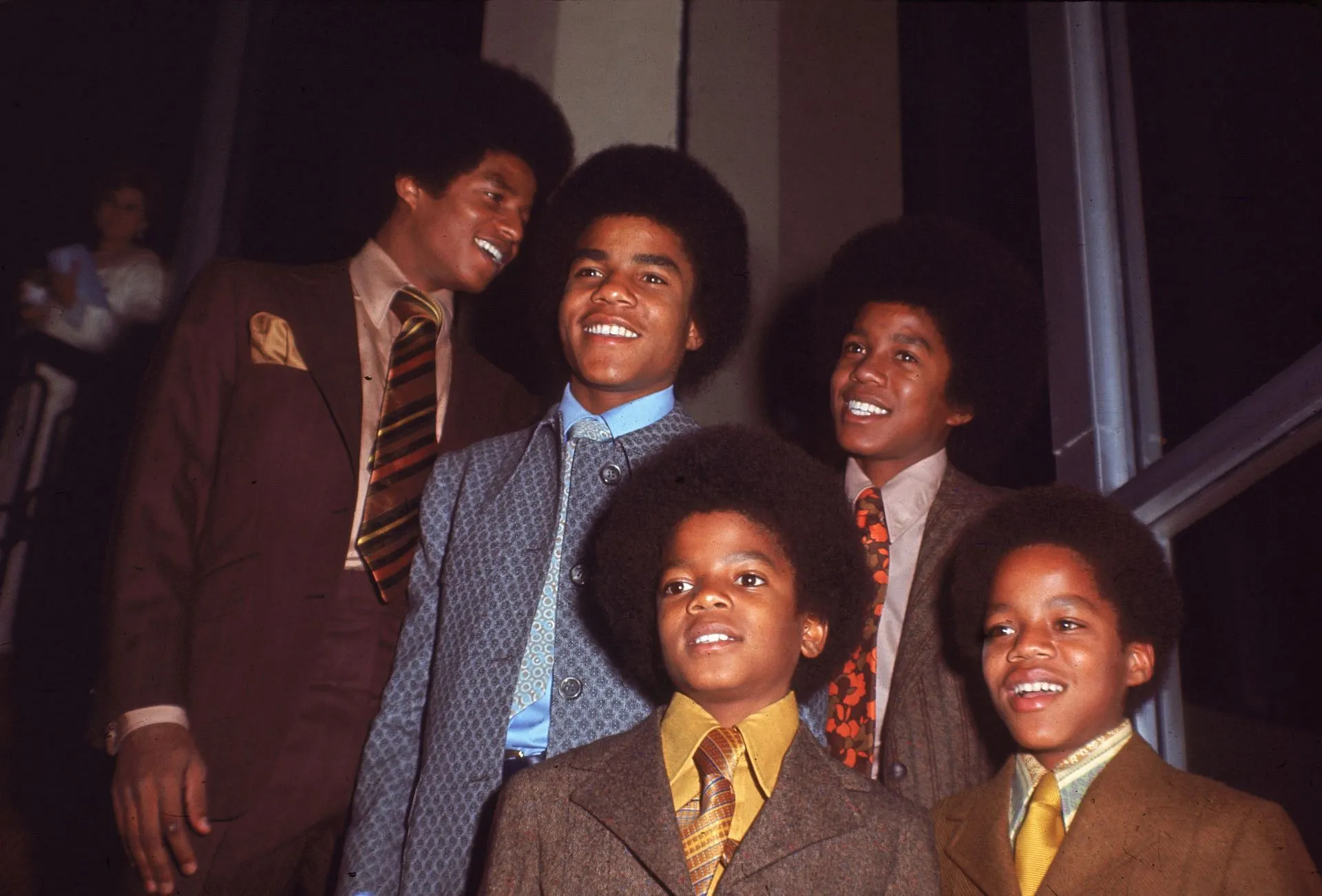 Los Jackson 5 en los premios Image Awards de 1970 (Fotografía de Max B. Miller/Fotos International/Getty Images)