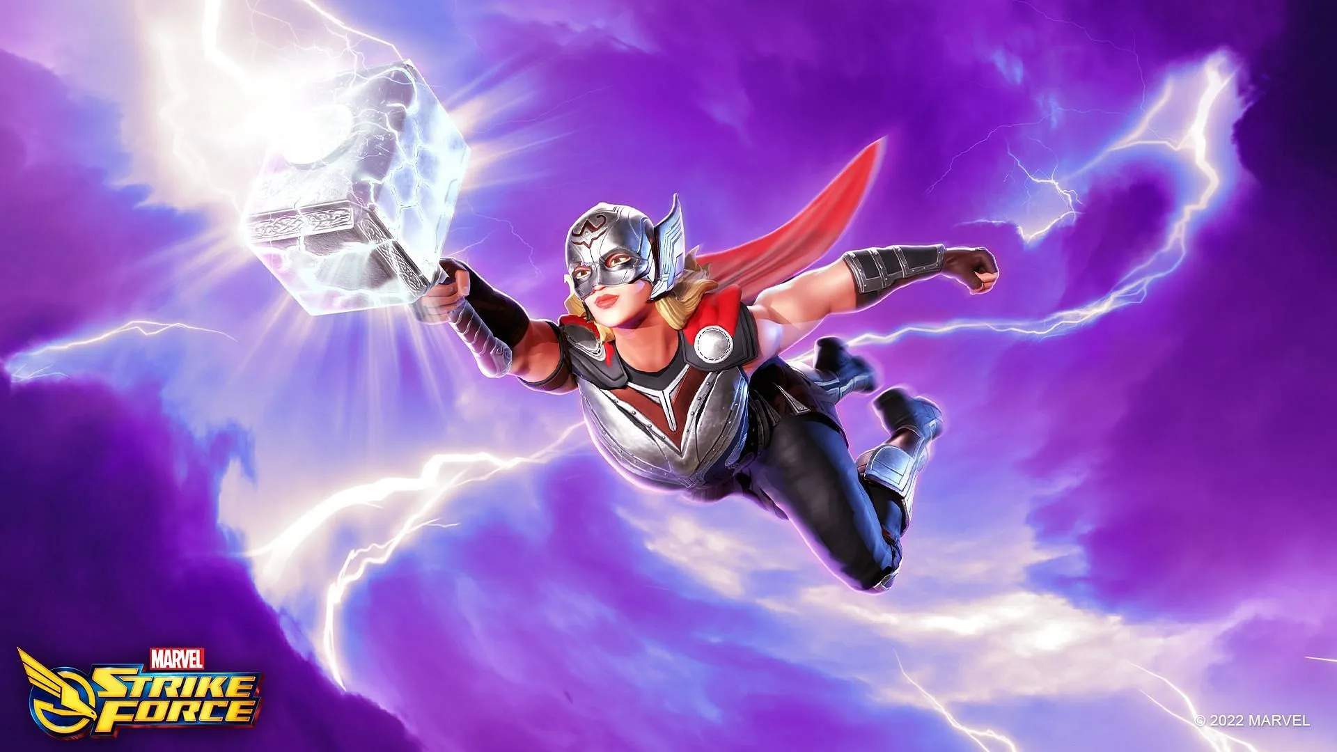 Mighty Thor carrying Mjolnir (Image via Scopely)