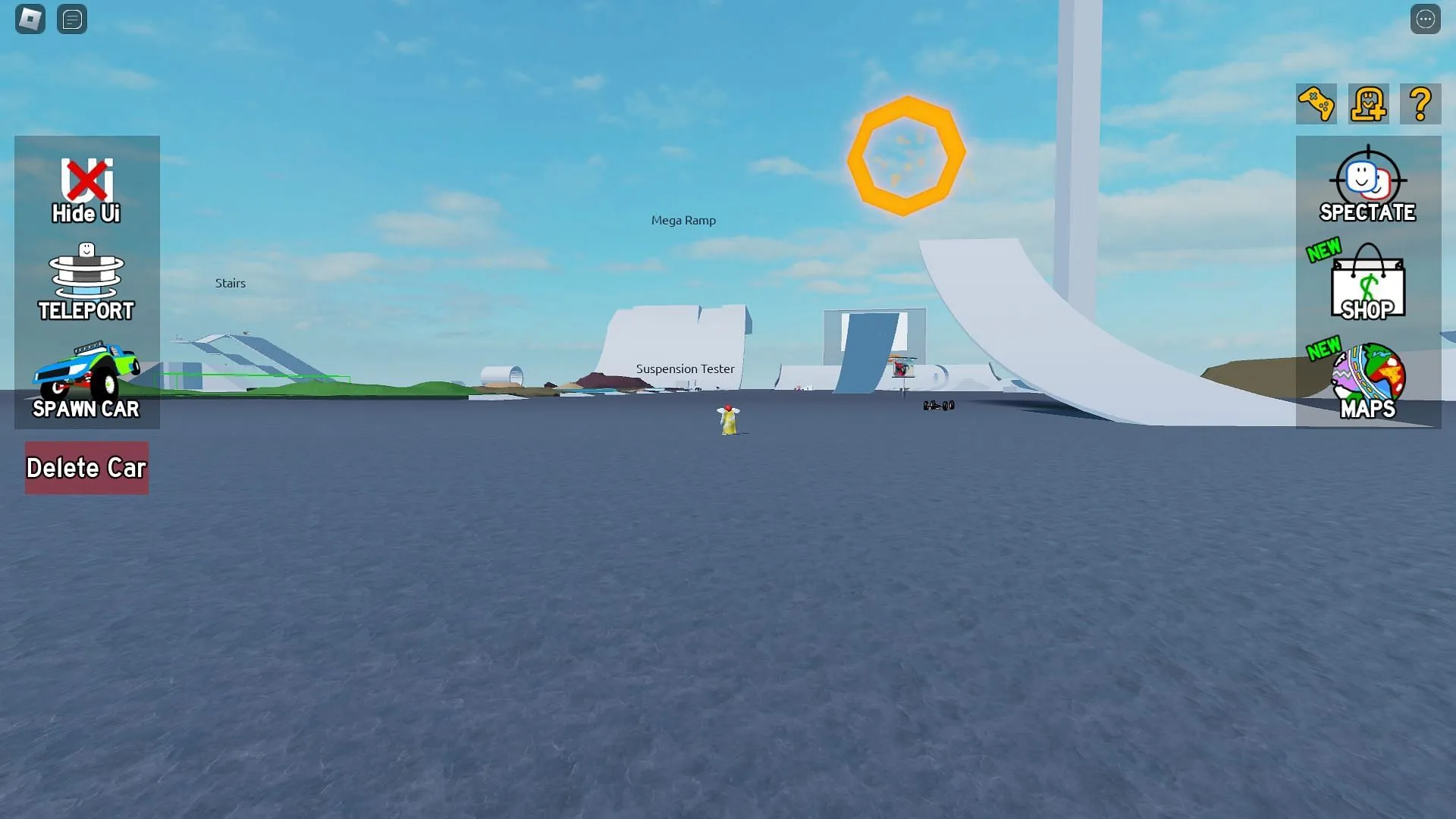 Courses on the Classic map (Image via Roblox)