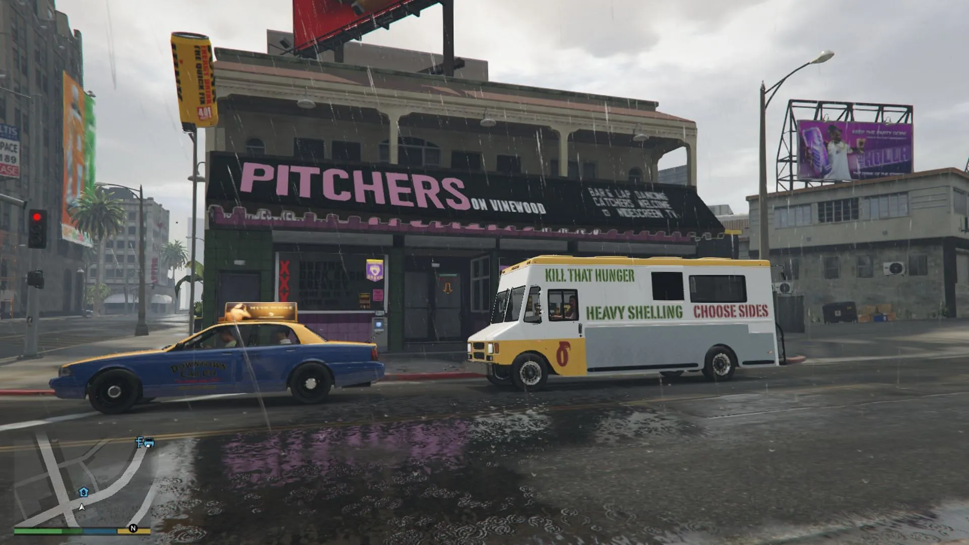 Une capture d'écran de l'entreprise Pitchers dans le mode histoire de Grand Theft Auto 5 (Image via Rockstar Games)