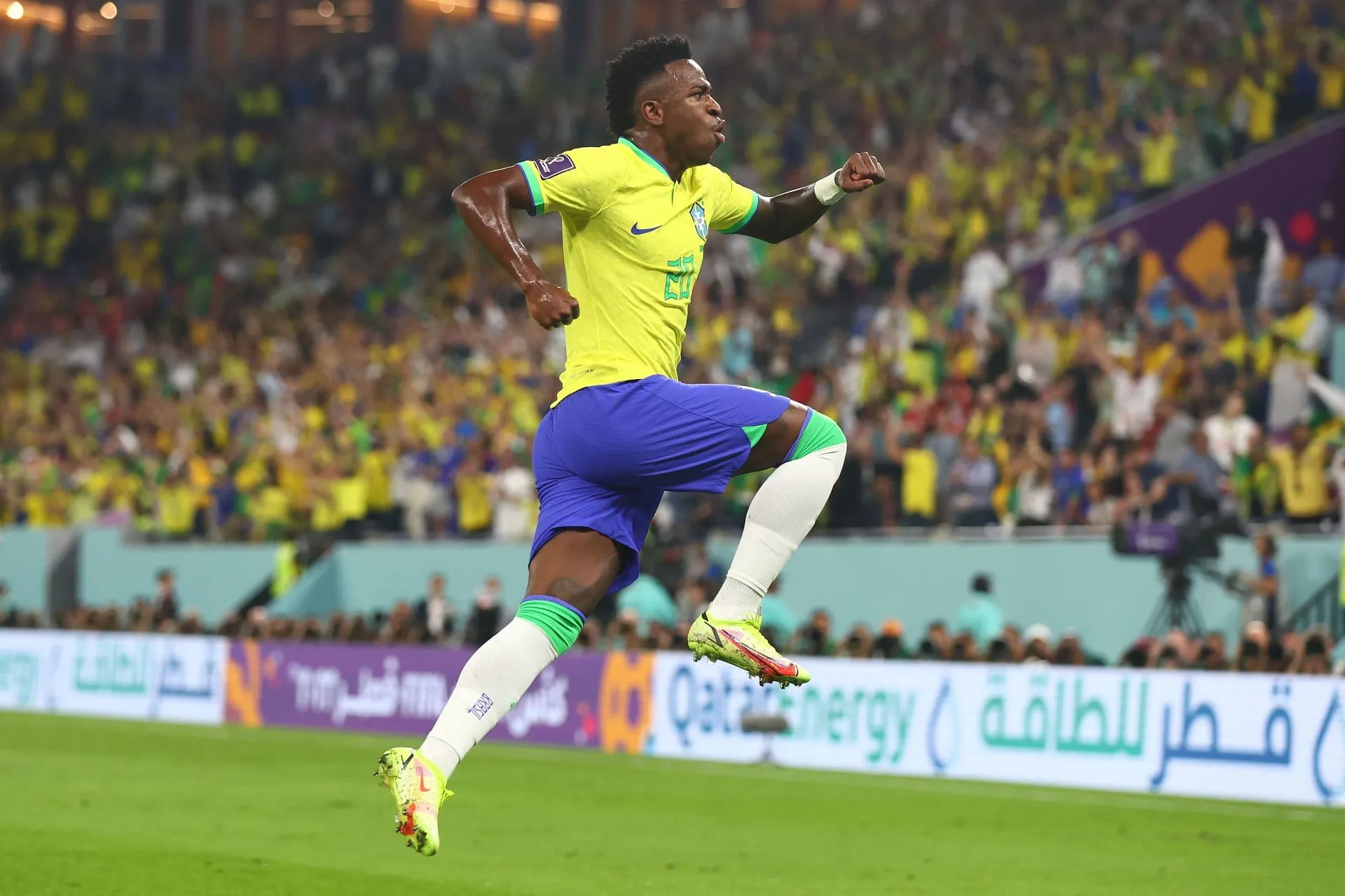 Vinicius en el Mundial de 2022 (Imagen vía Getty)