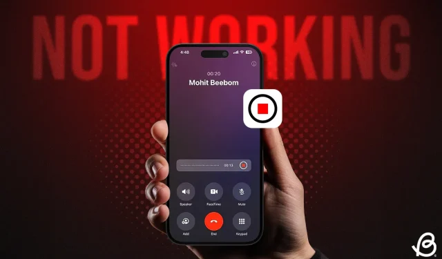 How to Fix iOS 18 Call Recording Issues on Your iPhone