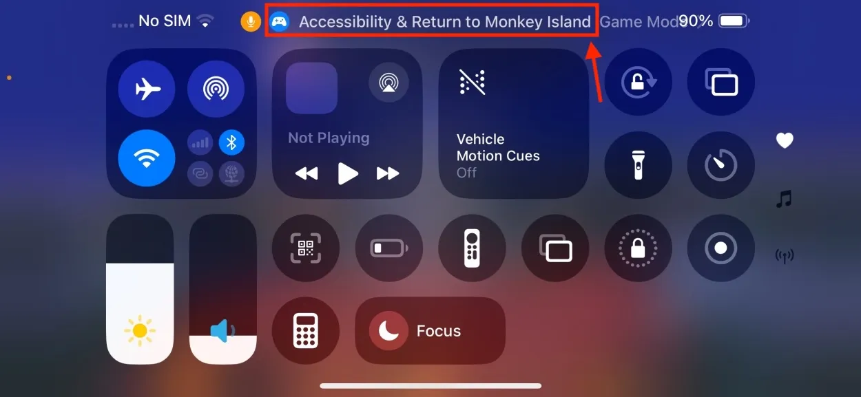 Desativar modo de jogo iOS 18