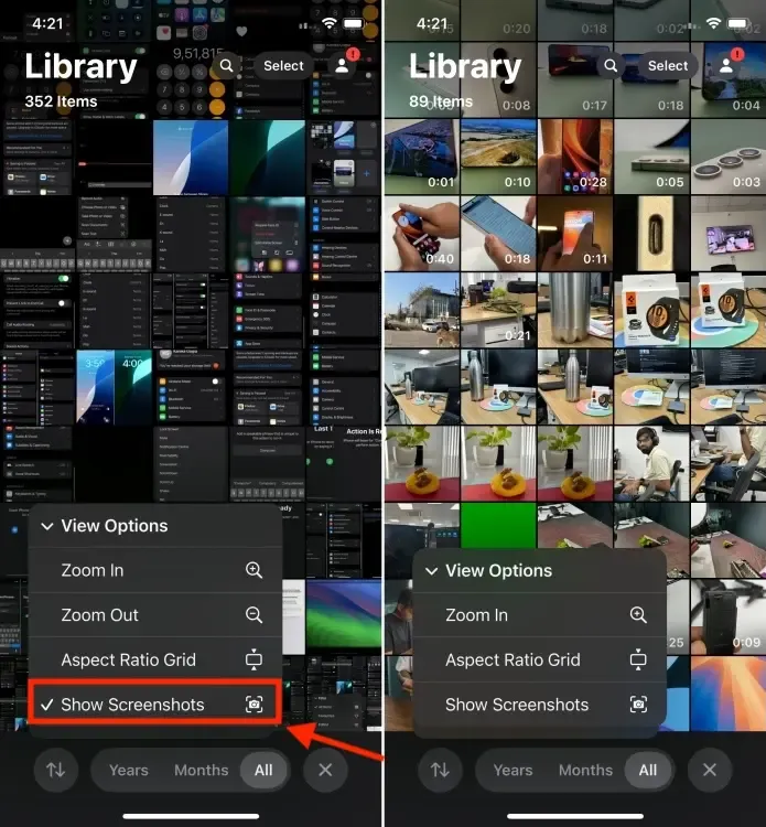 Aplicación de fotos de iOS 18