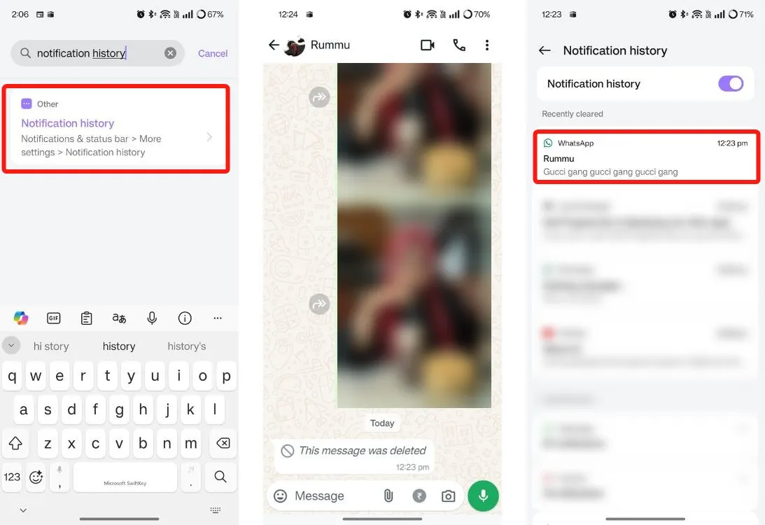 Cronologia delle notifiche di WhatsApp: recupera i messaggi eliminati su Android