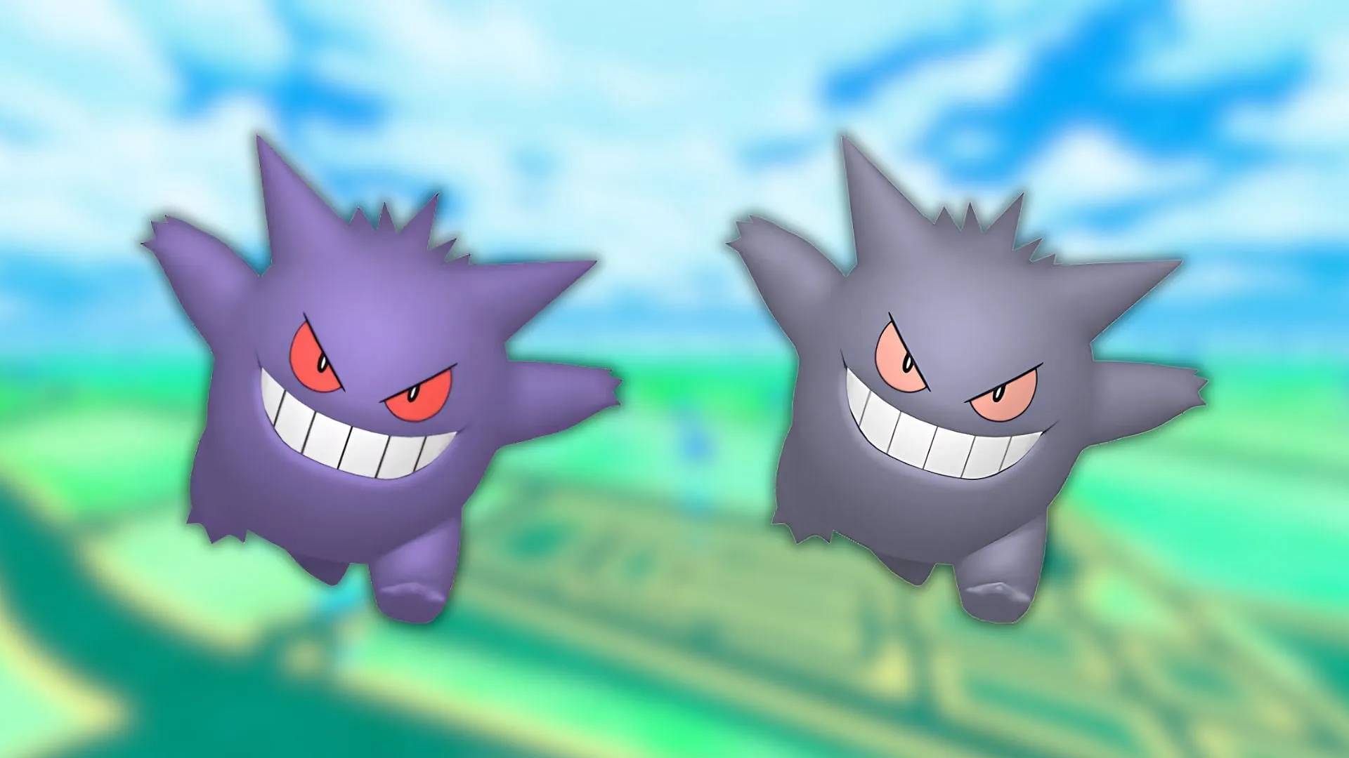 Gengar et sa version shiny (Image via The Pokemon Company)