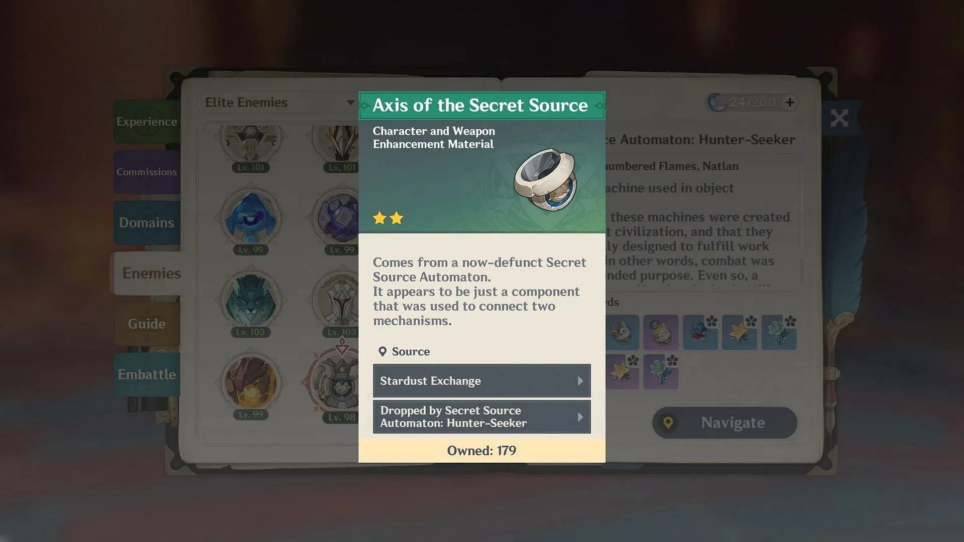 Axe de la source secrète (Image via HoYoverse)