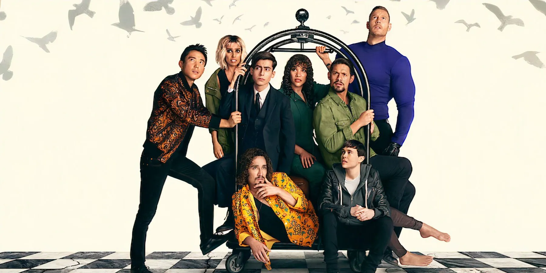 Poster UA - I fratelli Hargreeves posano insieme all'Umbrella Academy