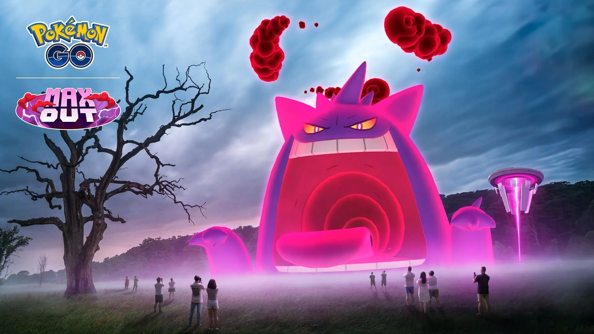 Gigantamax Gengar apparaît dans Pokémon GO (Image via TPC)