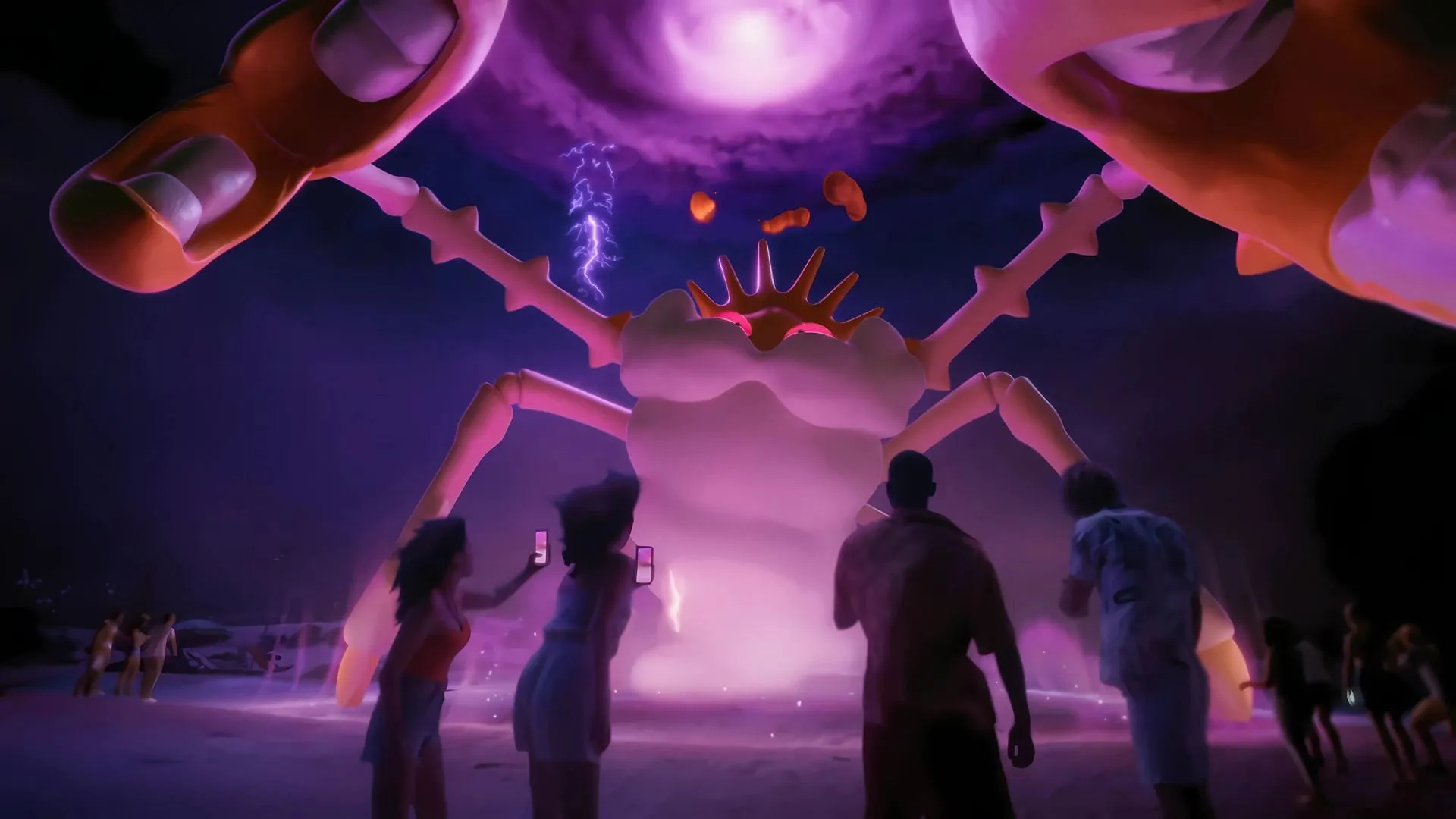 Gigantamax Kingler featured in the cinematic trailer (Image via The Pokemon Company)