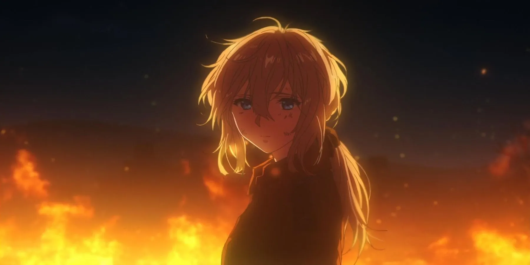 Violet Evergarden em chamas