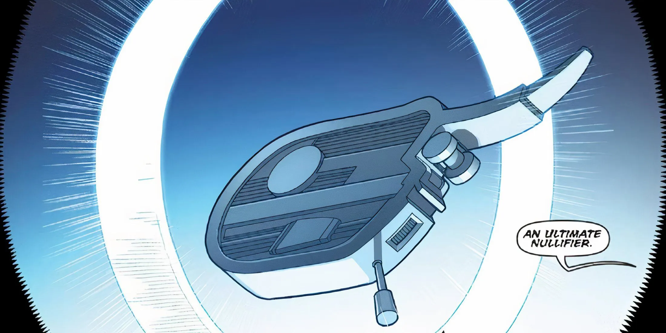 An illustration of The Ultimate Nullifier in The Fantastic Four