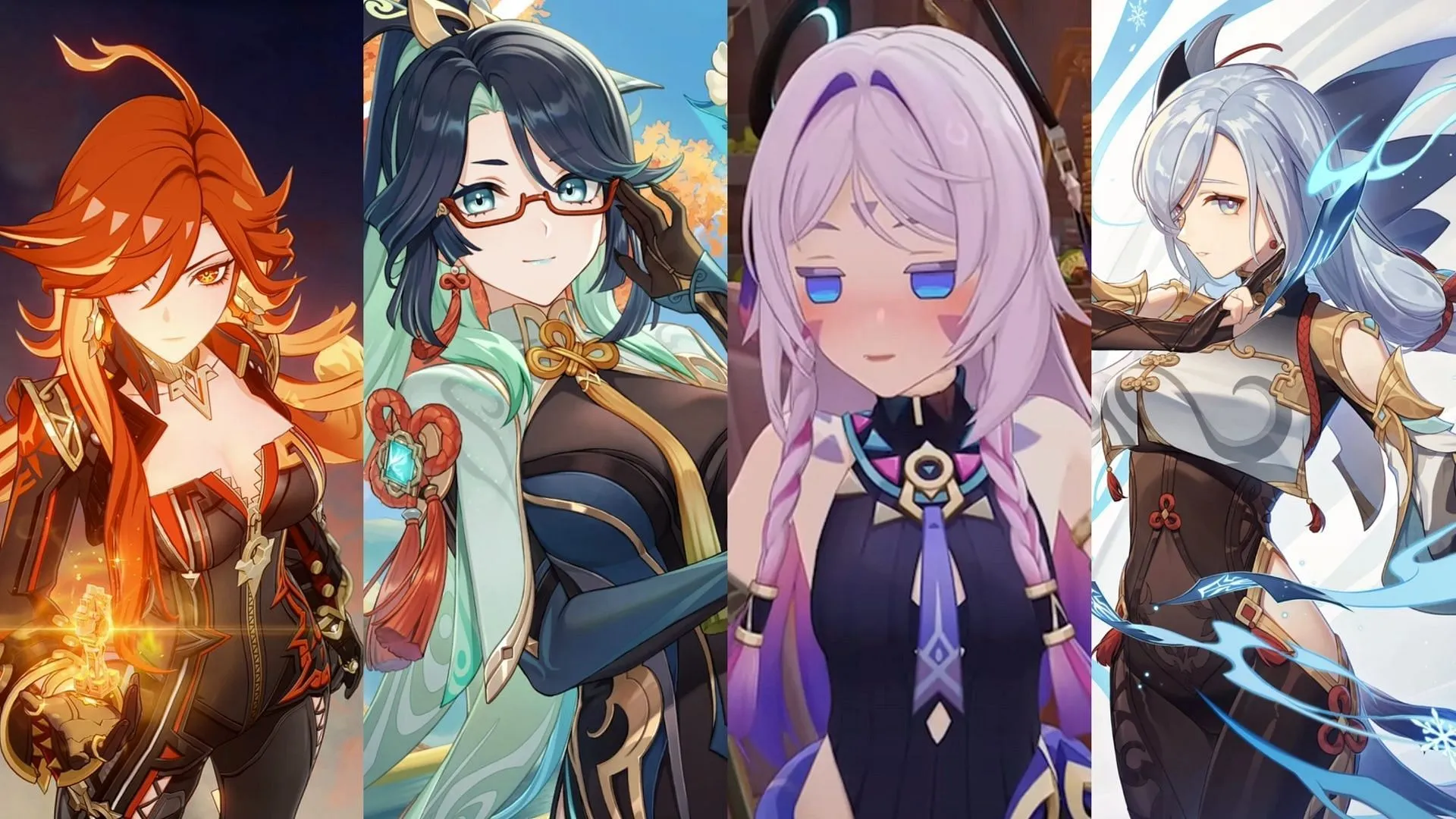 Personagens Mavuika, Xianyun, Citlali e Shenhe (imagem via HoYoverse)