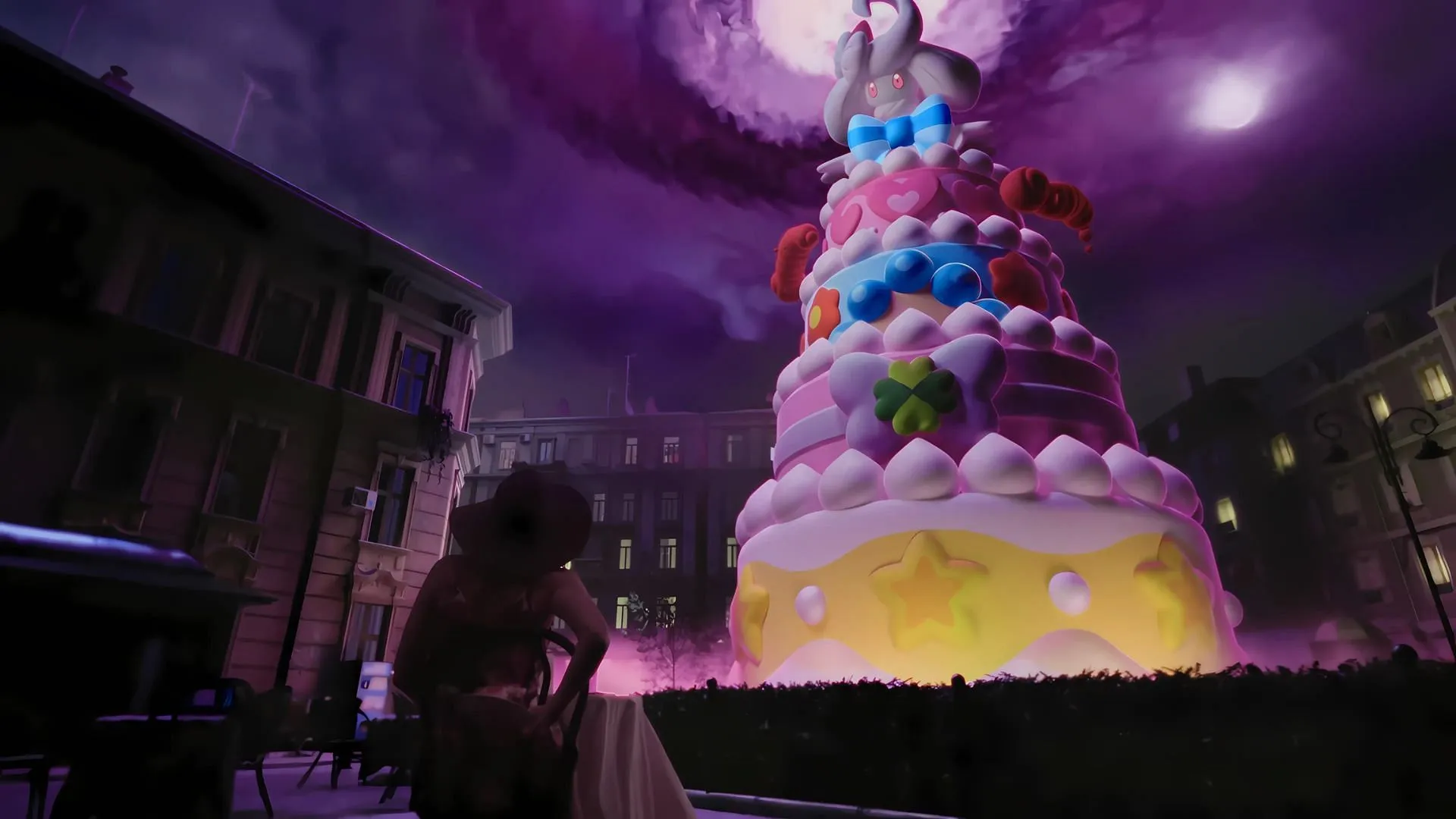 Gigantamax Alcremie showcased in the Cinematic Trailer (Image via The Pokemon Company)