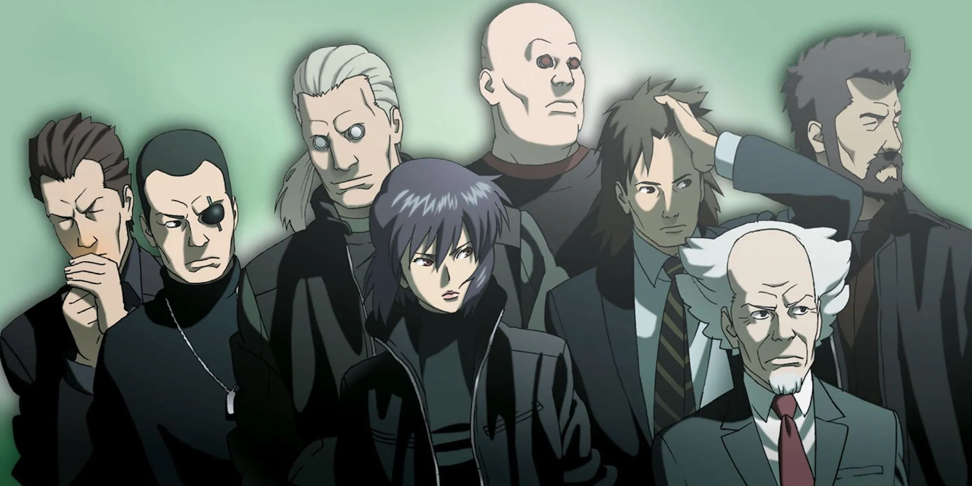 Arte promocional com personagens de Ghost In The Shell: Stand Alone Complex