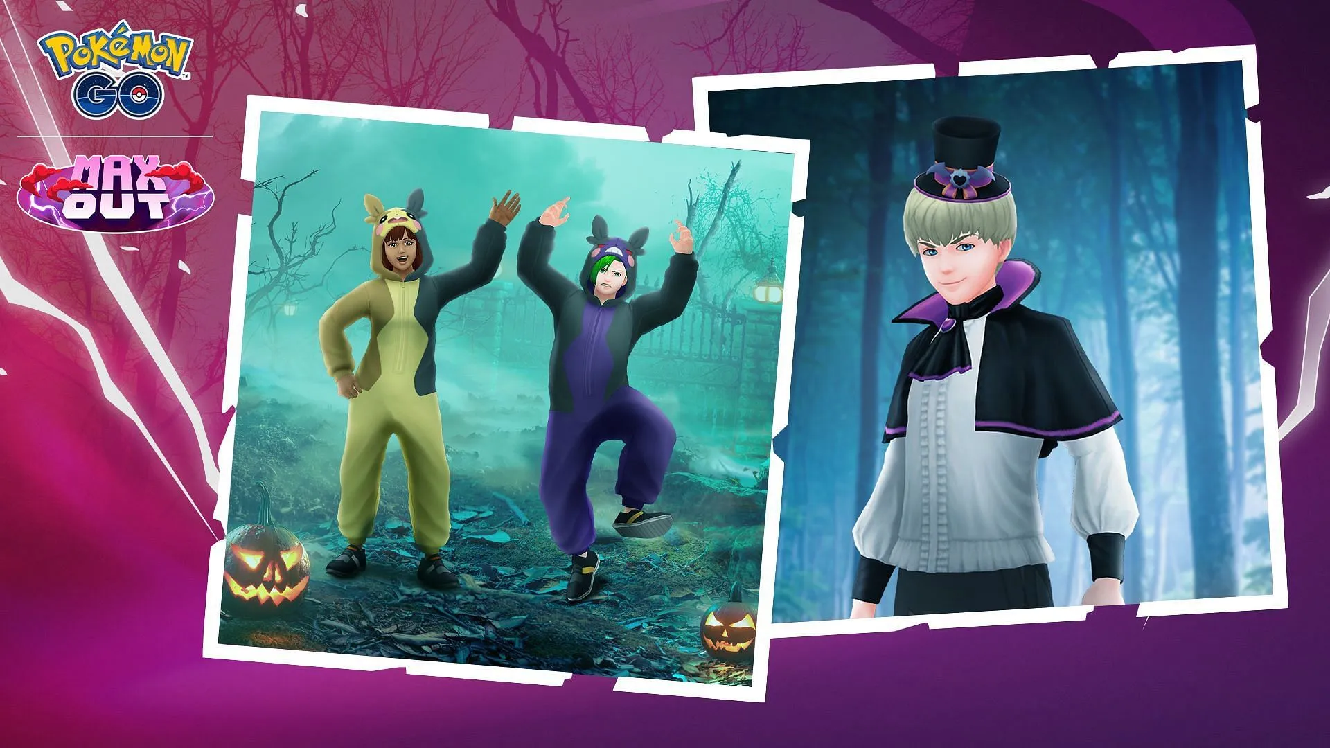 Morpeko Onesies apresentados durante o evento de Halloween Parte 2 no Pokémon GO (Imagem via TPC)