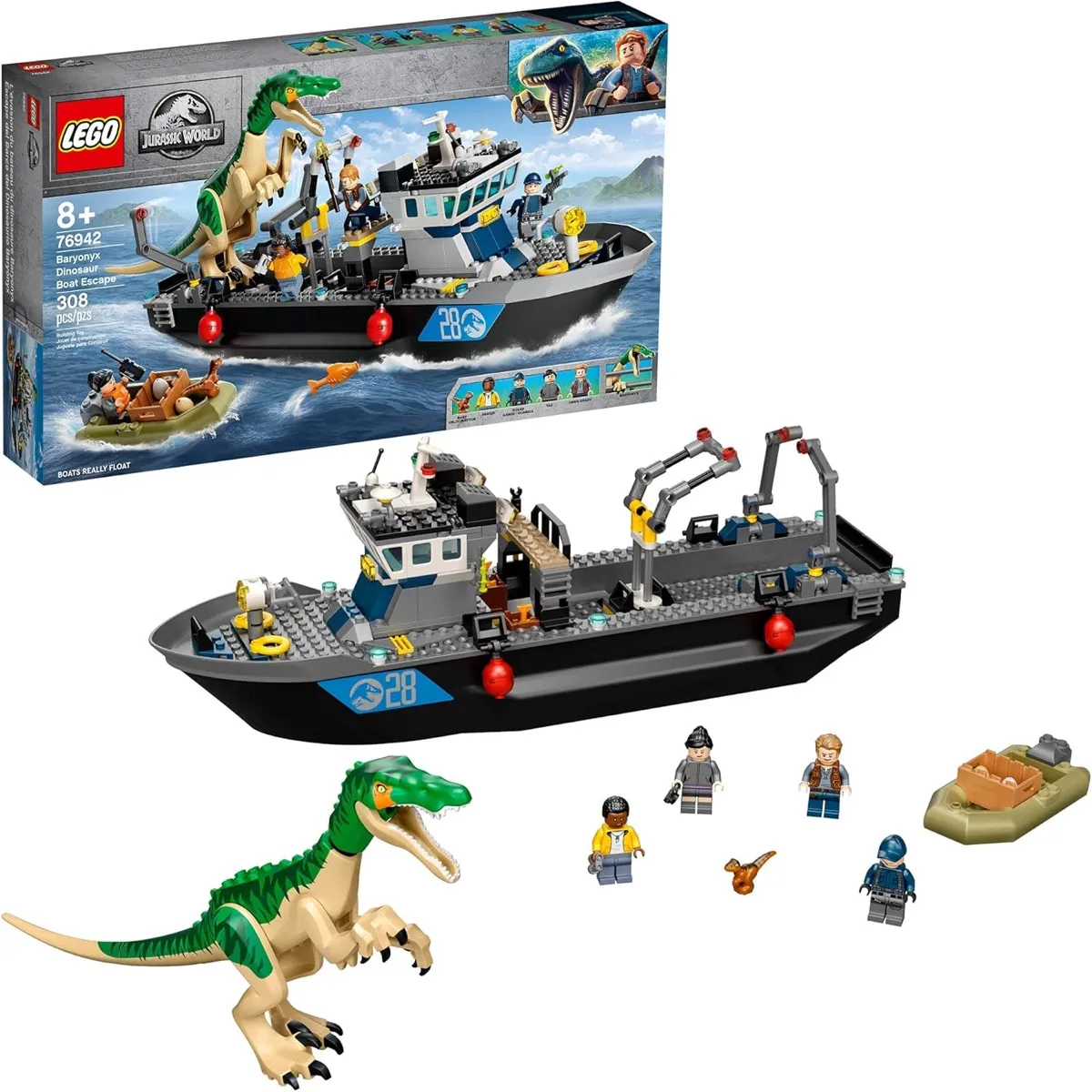 L'ensemble LEGO L'évasion en bateau du dinosaure Baryonyx