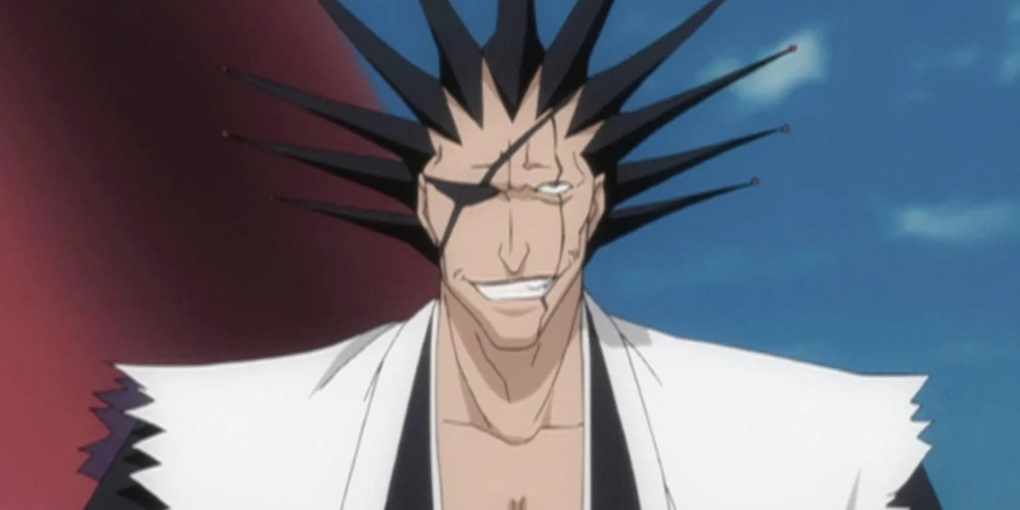 Kenpachi Zaraki resgatando Ichigo em Bleach