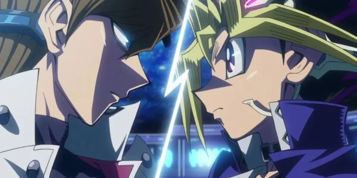 Yugi and Kaiba confront each other in