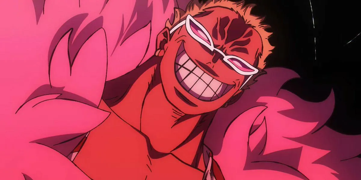 One Piece Doflamingo sonriendo