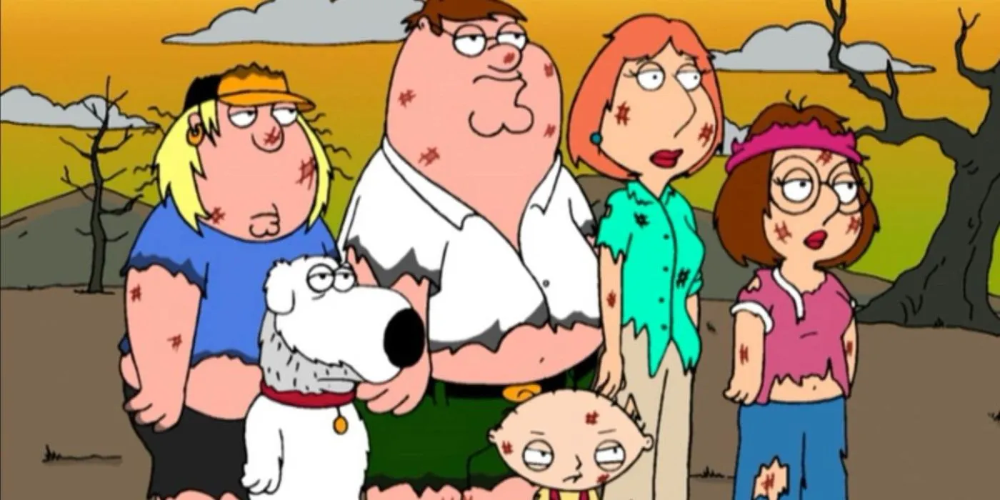 Bad Guys Family Guy Captura de tela da família Haggard Griffin no episódio Da Boom