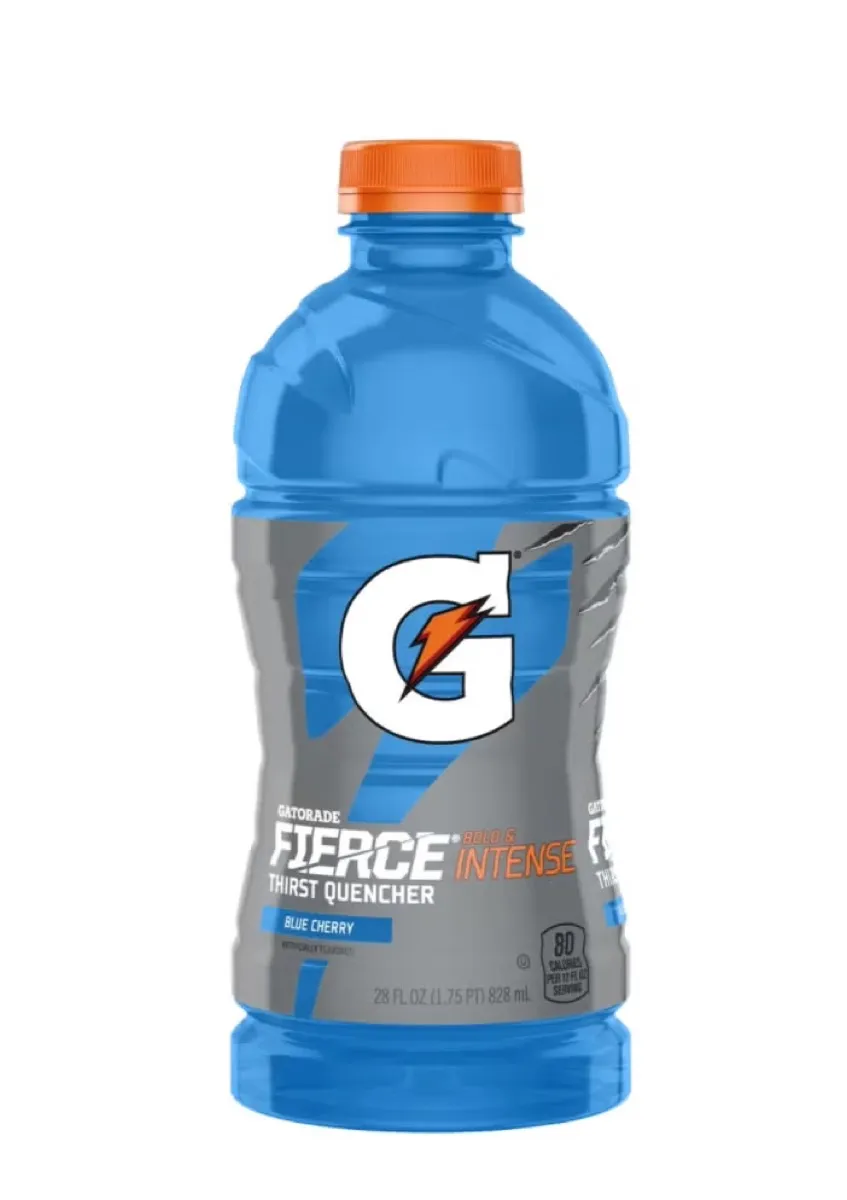 Une bouteille de Gatorade Fierce Blue Cherry