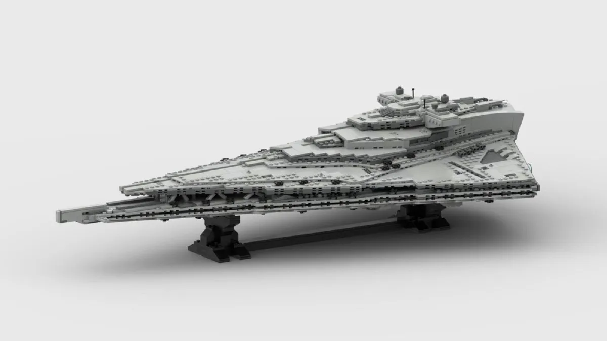 Eine benutzerdefinierte LEGO-Version des First Order Resurgent Destroyer