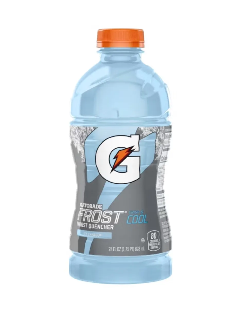 Una botella de Gatorade Frost Icy Charge