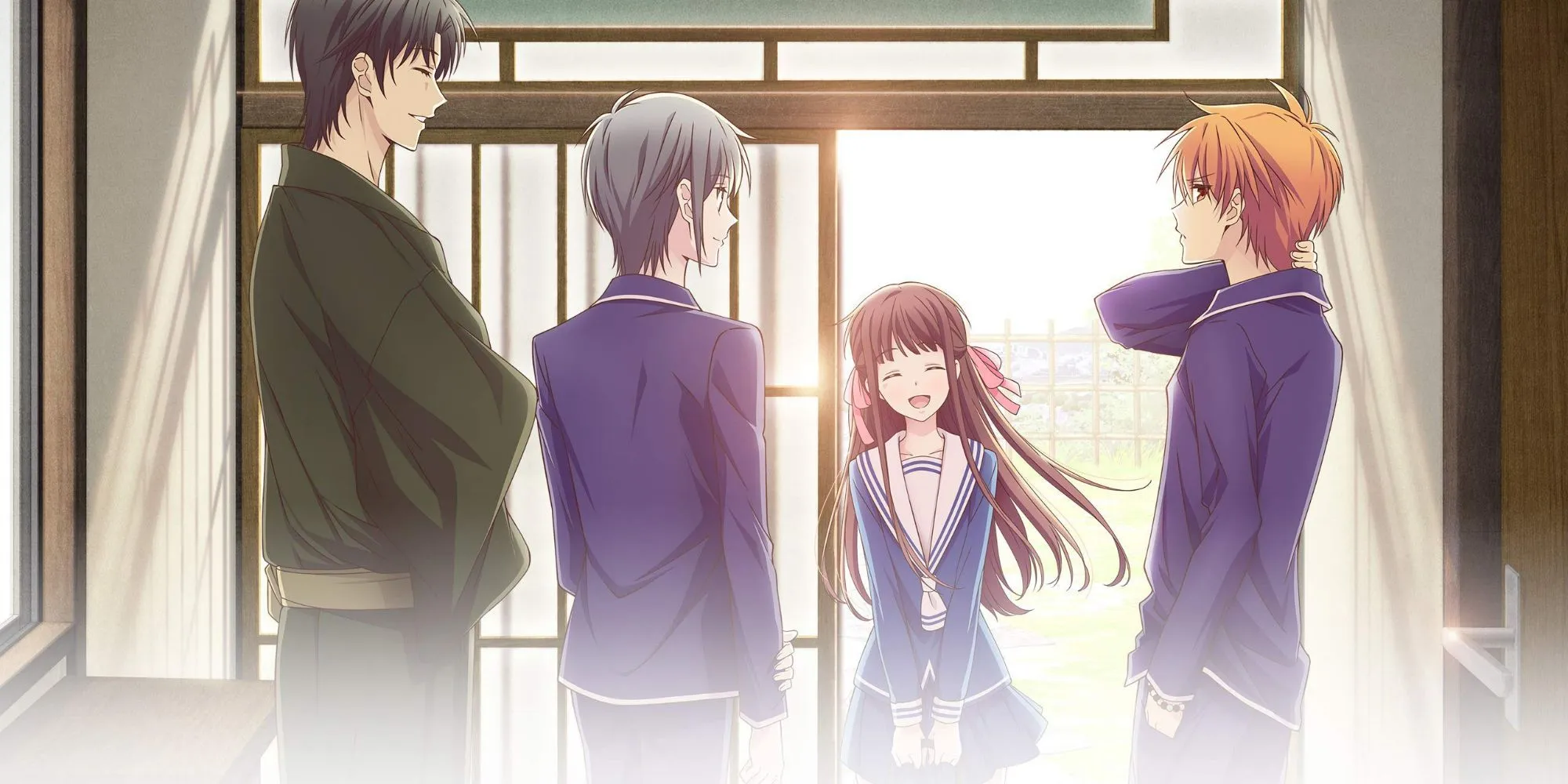 Tohru, Yuki, Shigure et Kyo de Fruits Basket