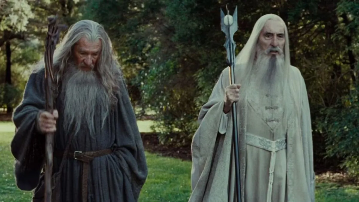 Gandalf und Saruman im Herrn der Ringe