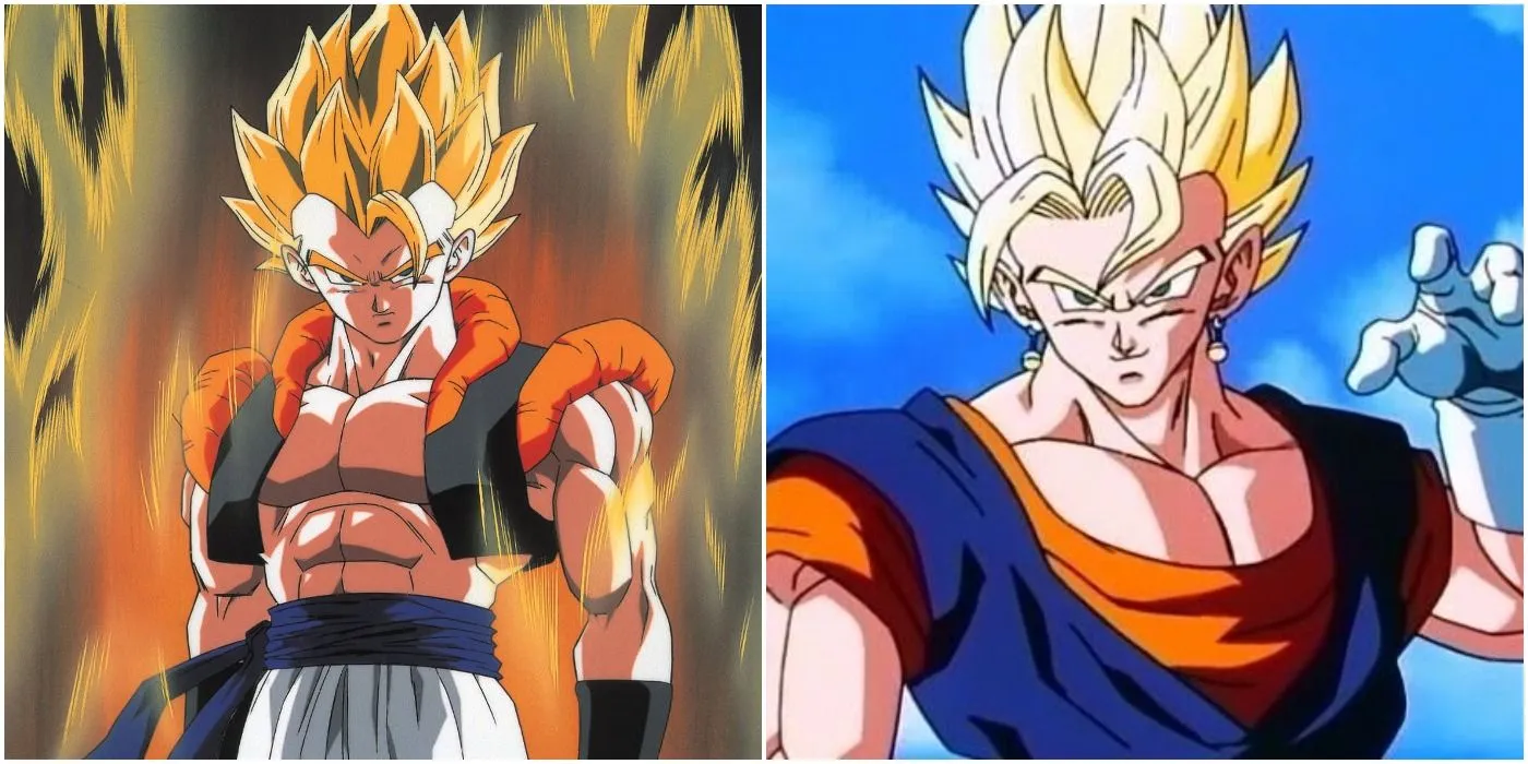 Gogeta e Vegetto em Dragon Ball Z