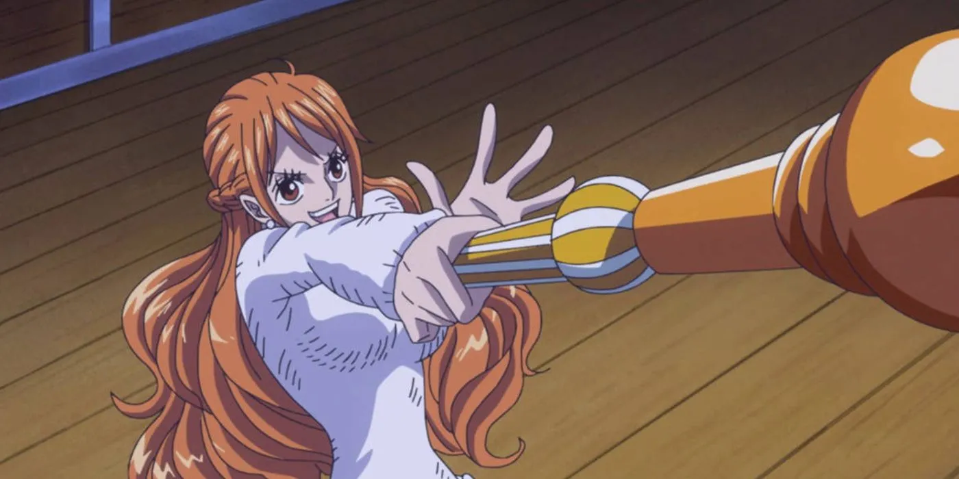 Nami usando Climatact en One Piece