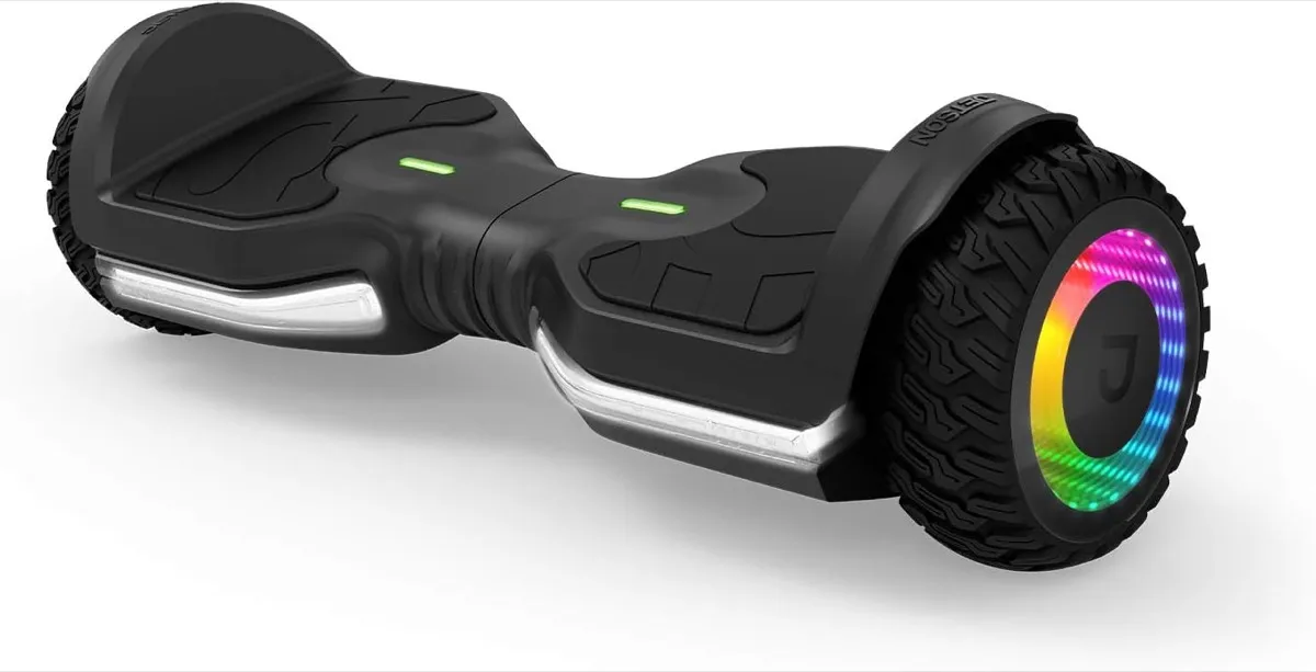 A black Jetson Flash Self Balancing Hoverboard