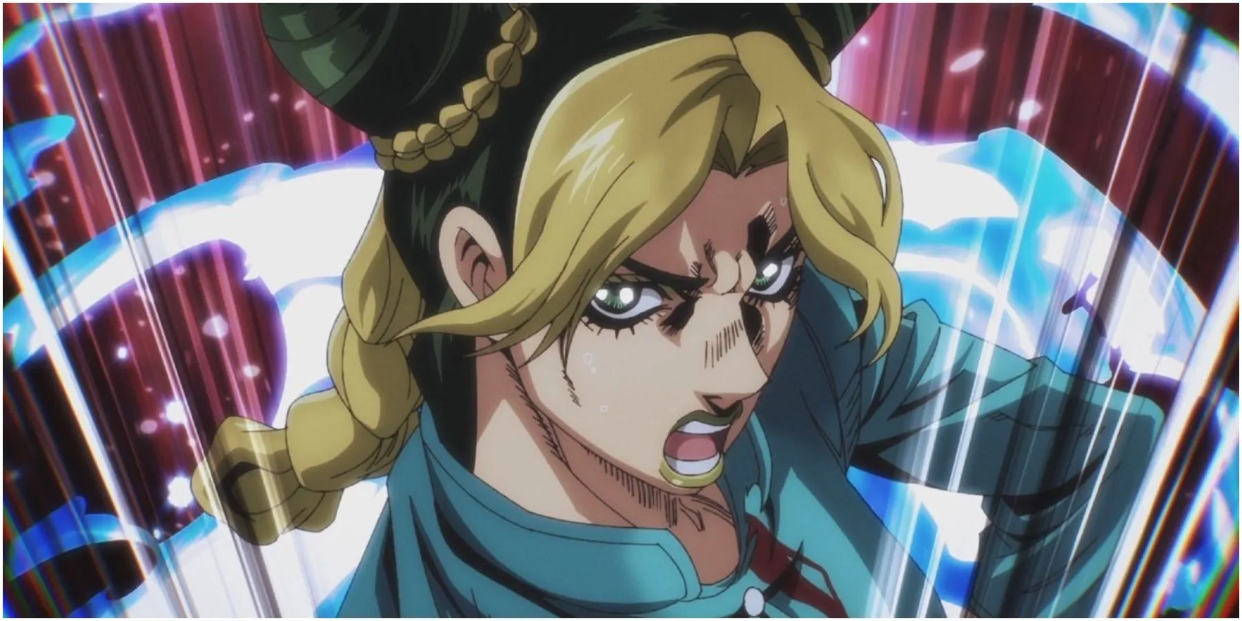 Jolyne Cujoh usando seu poder