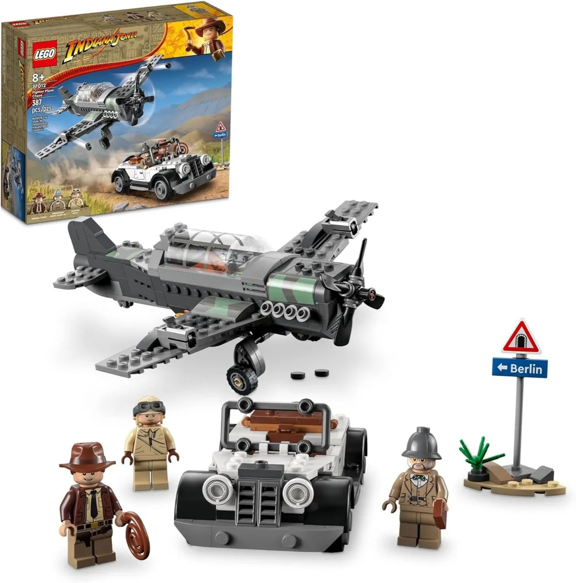 Ein LEGO-Modell einer Jagdflieger-Verfolgungsjagd von