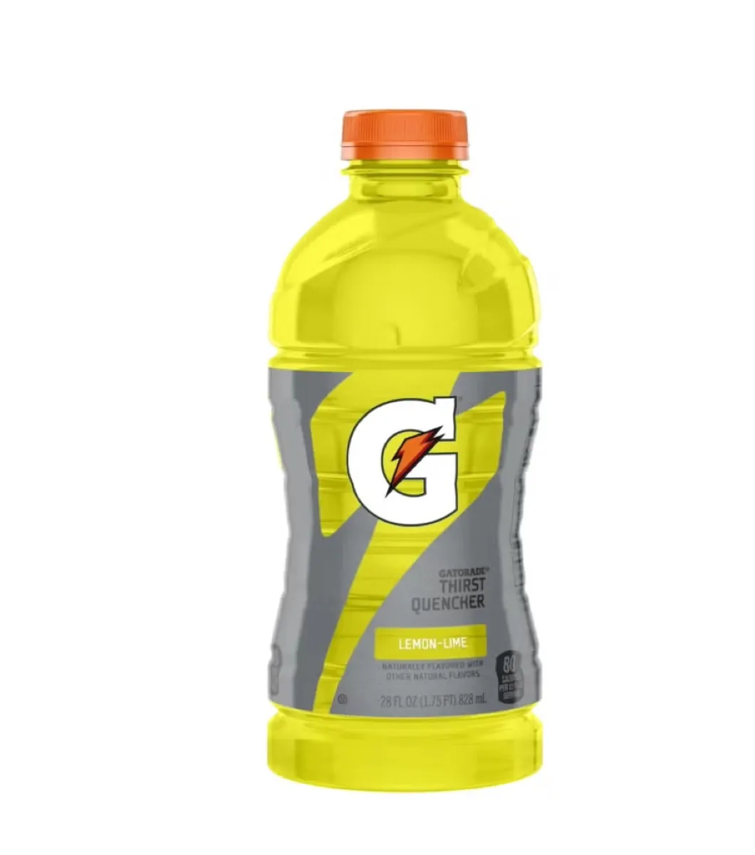 Eine Flasche Zitronen-Limetten-Gatorade