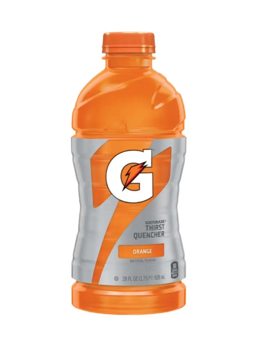 Uma garrafa de Gatorade de Laranja