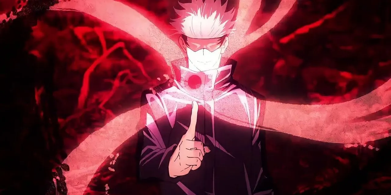 Gojo utilise la technique du rouge illimité inversé dans Jujutsu Kaisen