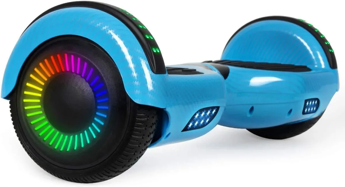 Um Hoverboard LATERAL azul