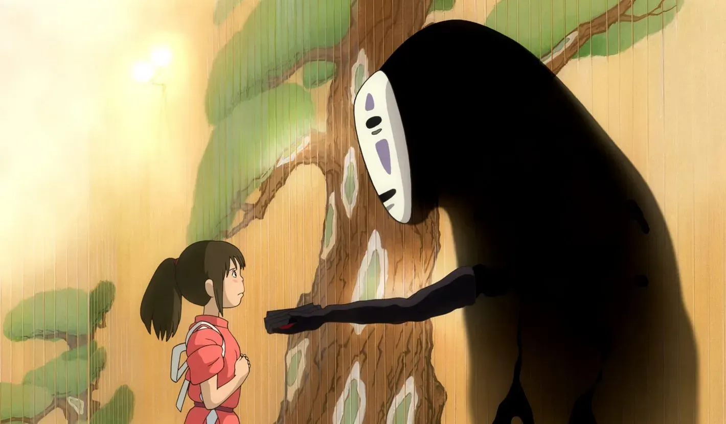 Chihiro staje twarzą w twarz z No Face z Spirited Away