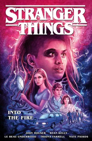 Cover of Stranger Things: Into The Fire showing number 8 and new characters