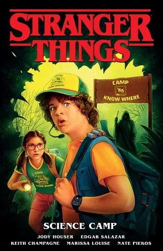 Stranger Things: Science Camp cover featuring Dustin and Suzie