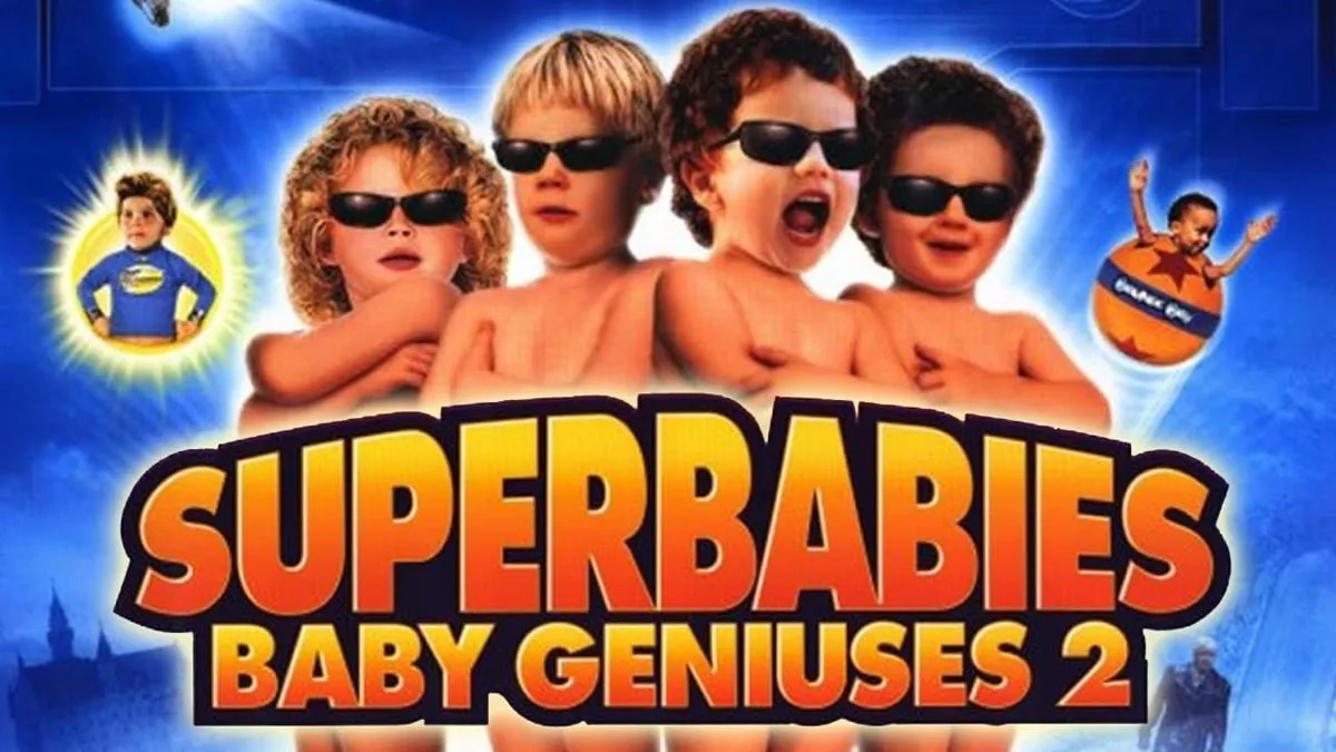 Eine Gruppe von Babys mit Sonnenbrillen in