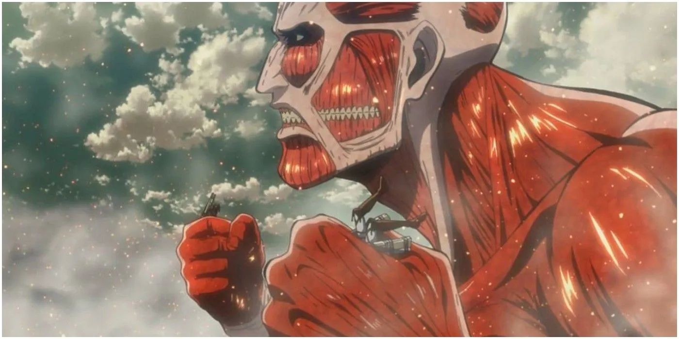 The Colossal Titan Attacking The Scouts