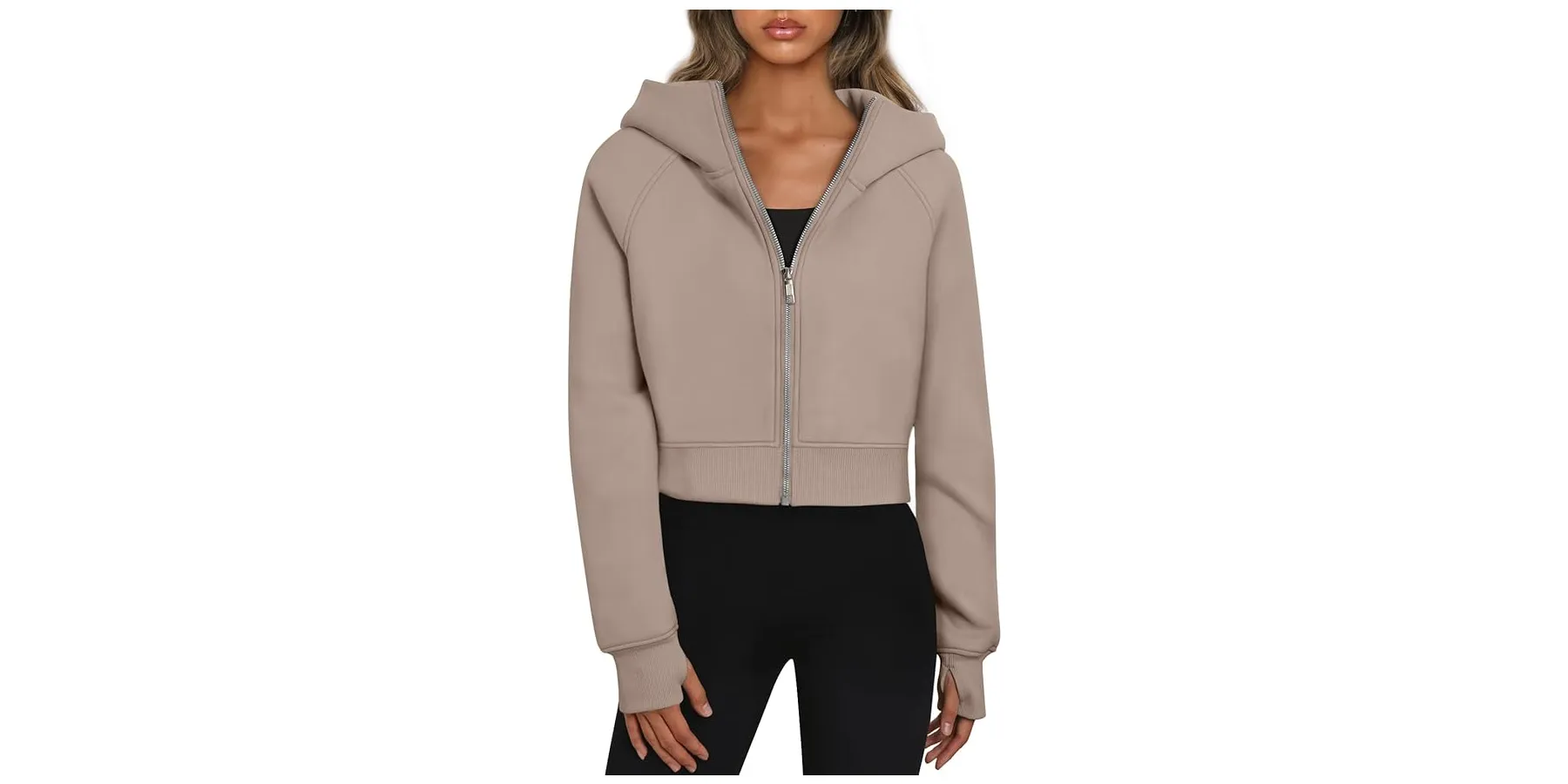 Trendy Queen – Kurzer Hoodie mit Reißverschluss