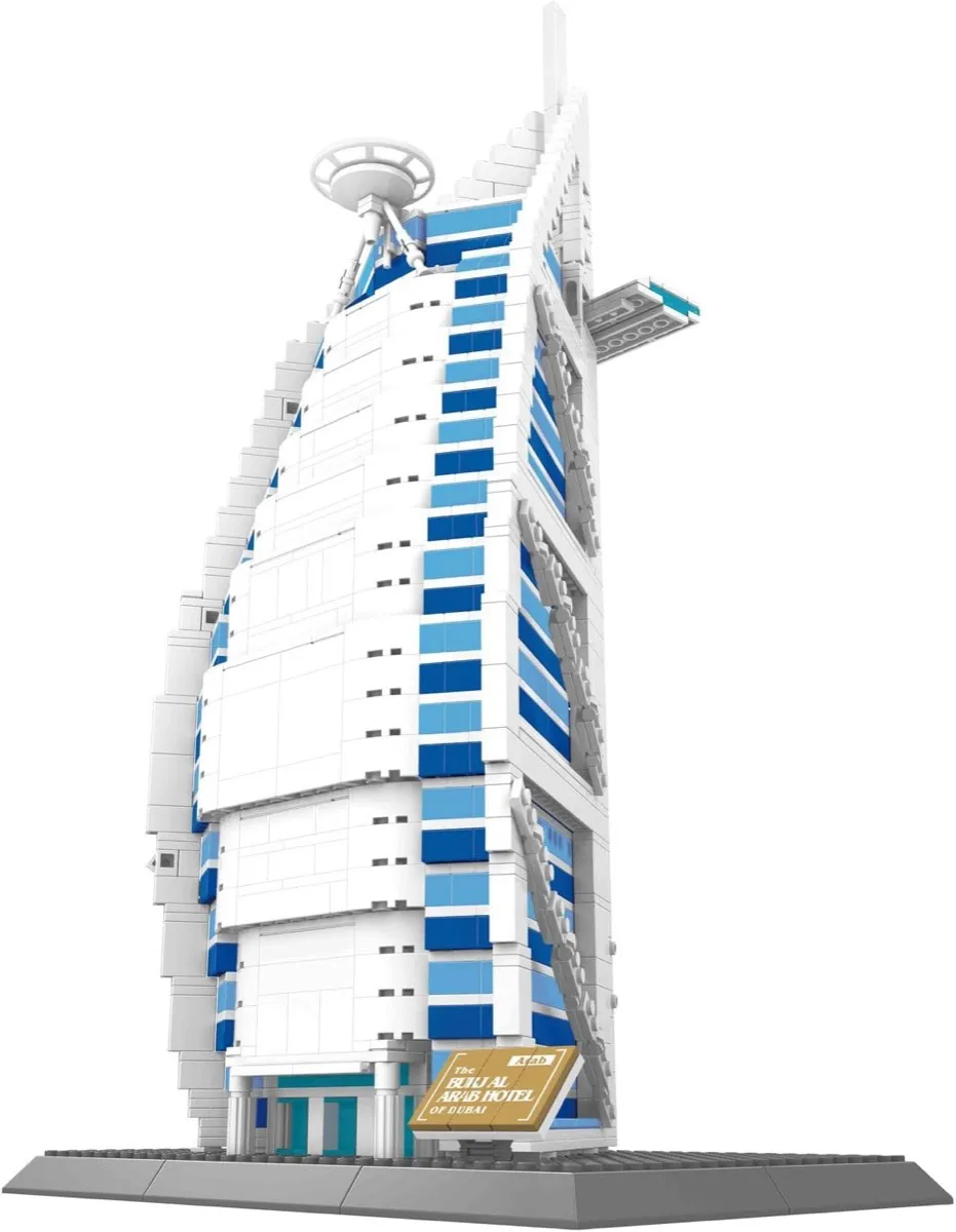 Un modello del Burj al Arab a Dubai