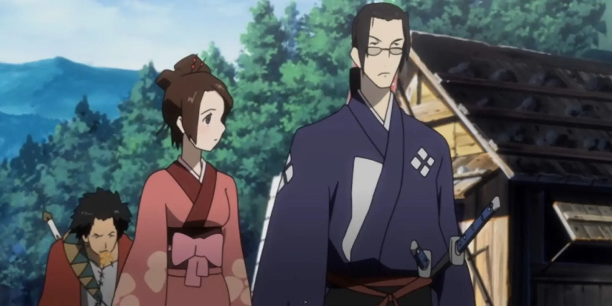 A scene featuring characters in Samurai Champloo