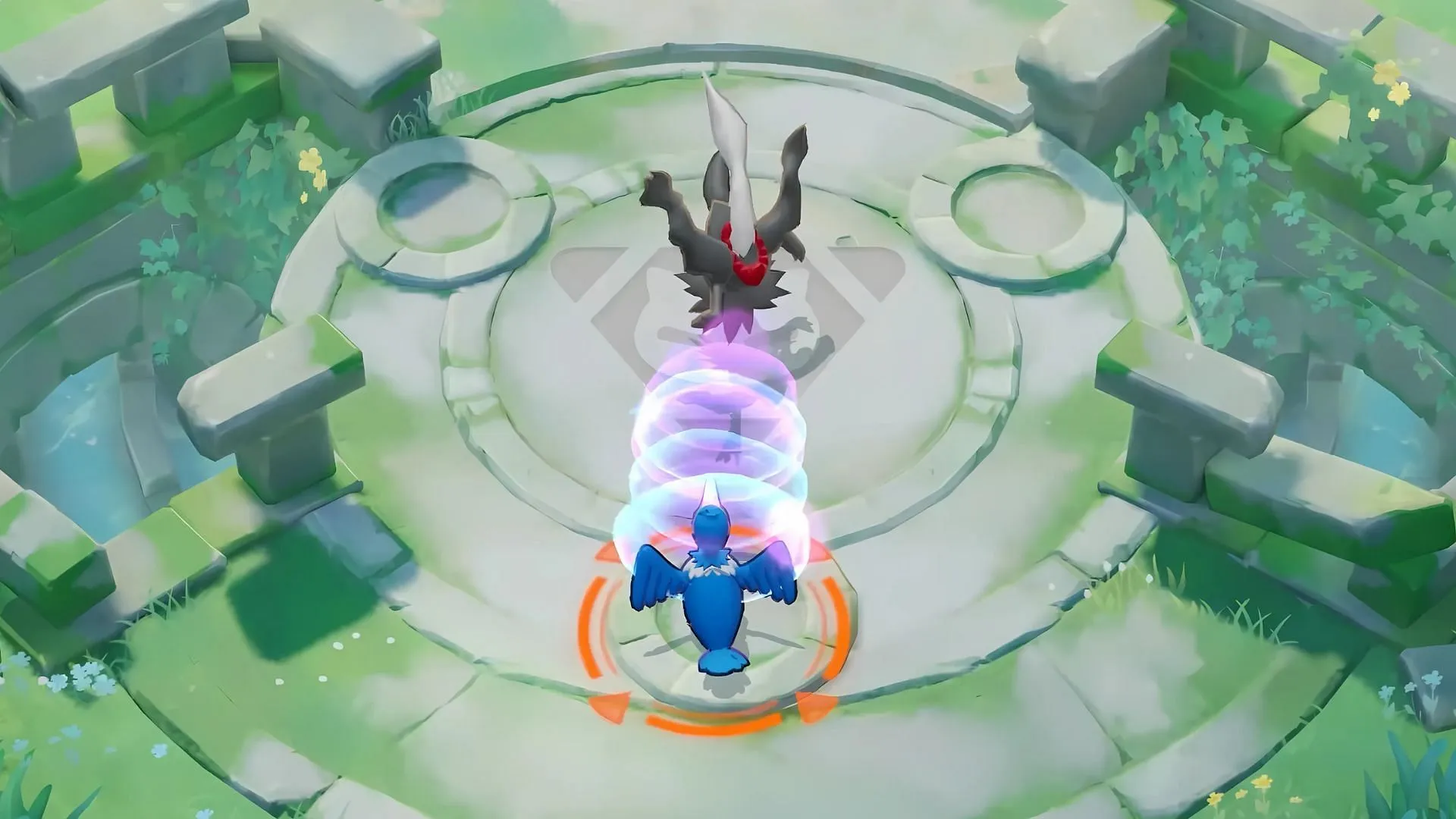 Darkrai en action dans le jeu (Image via The Pokemon Company)